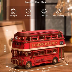 London Tour Bus 3D Wooden Puzzle