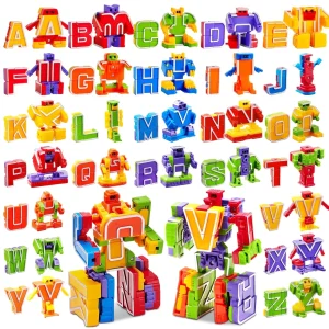 Joyfy 26pc Alphabet Transforming Robot Educational Building