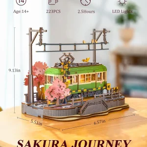 3D Puzzles Sakura Journey Model with LED Light