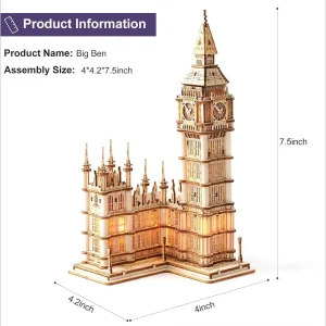 3D Wooden Puzzle With Light