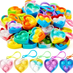 30 Pack Pop Fidget Keychain
