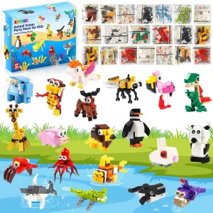 654 Pieces Min Animals Building Blocks Set