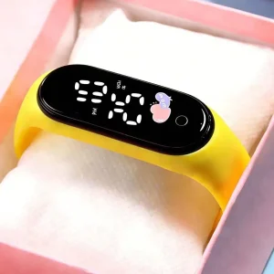 5pcs/Set TPU Silicone Strap Kids LED Digital Watch