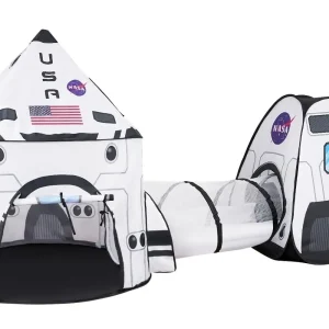 Joyfy Rocket Ship Pop up Play house with Tunnel 3-Piece Play Tent