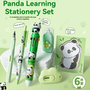 6Pcs Cute Panda Stationery Set