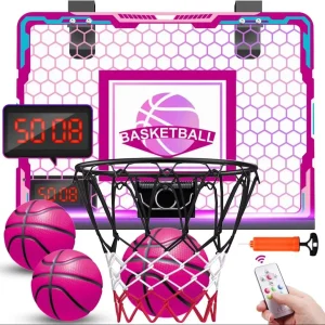 VATOS Basketball Hoop Mini Scoreboard for Girls 7-Color LED Light