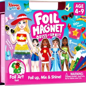 JOYFY Kids Foil Magnet Dress-Up Kit 2-in-1 Fashion
